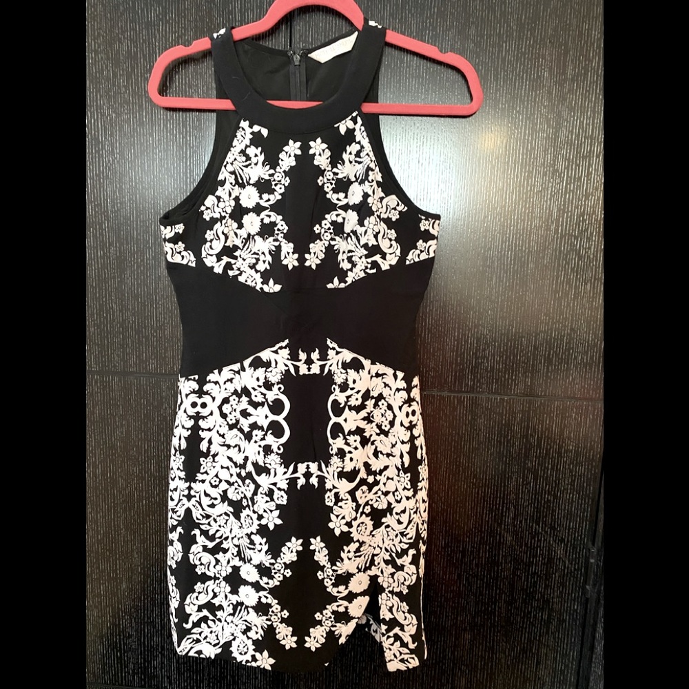 Cocktail black and white dress